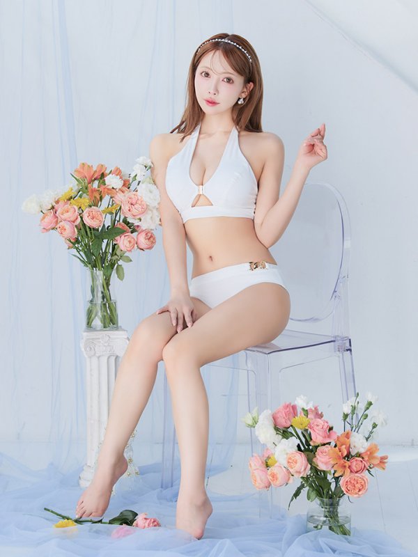 画像21: 【即日発送】【ビキニ】【水着】クロスホルターネックビキニ 2点セット [YMT]