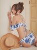 画像12: 【ビキニ】【水着】オフショル花柄リゾートビキニ 2点セット [FB01]【予約 / 6月中旬発送予定】 (12)