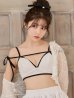 画像13: 【即日発送】【ビキニ】【水着】パイピングフレアスカート付きビキニ 3点セット 3点セット[FB01] (13)