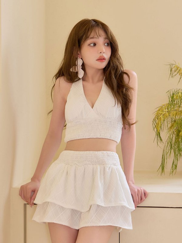 アイボリー　モデル：吉木千沙都(ちぃぽぽ)　身長：158cm　着用サイズ：Sサイズ