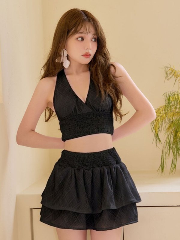 ブラック　モデル：吉木千沙都(ちぃぽぽ)　身長：158cm　着用サイズ：Sサイズ