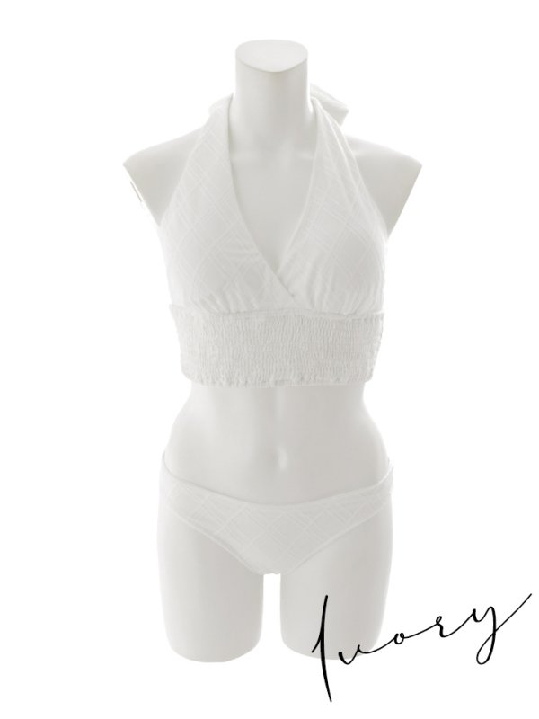 画像32: 【ビキニ】【水着】チェックレースホルターネックビキニ [FB01]【予約 / 6月下旬発送予定】