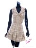 画像23: 【an ANDY Fashion Press 13 COLLECTION 01】チェックツイード/ ジャケット風/ ノースリーブ/ ラインデザイン/ セットアップ/ Aライン/ フレア/ プリーツ/ ミニドレス/ キャバドレス[OF05]