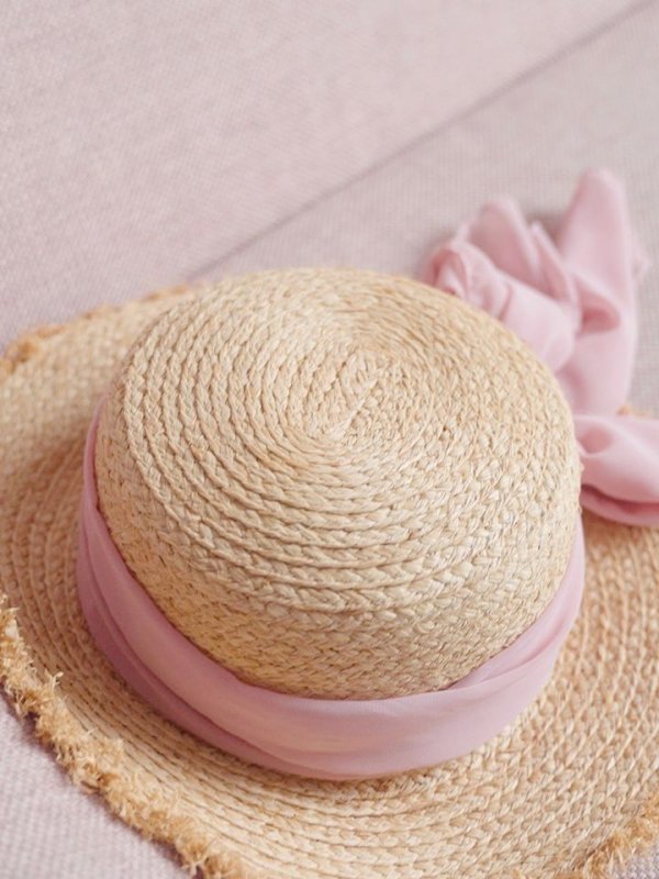 画像12: 【即日発送】【ビキニ】【水着小物：帽子】カラーリボンストローハット[YMT]