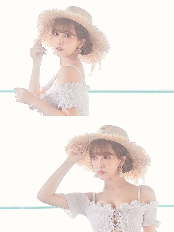 画像4: 【即日発送】【ビキニ】【水着小物：帽子】麦わら帽子 / ハット / 帽子 / リボン [YMT]