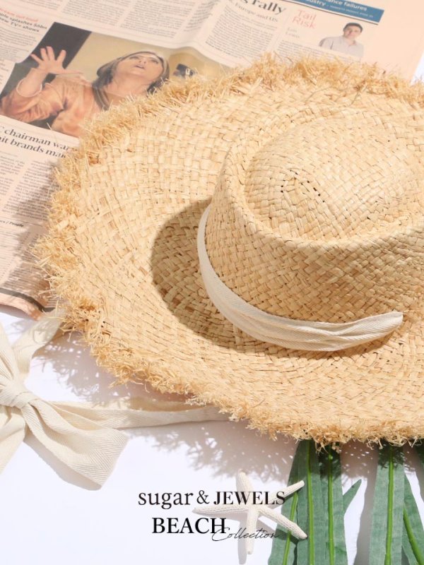 画像7: 【即日発送】【ビキニ】【水着小物：帽子】麦わら帽子 / ハット / 帽子 / リボン [YMT]