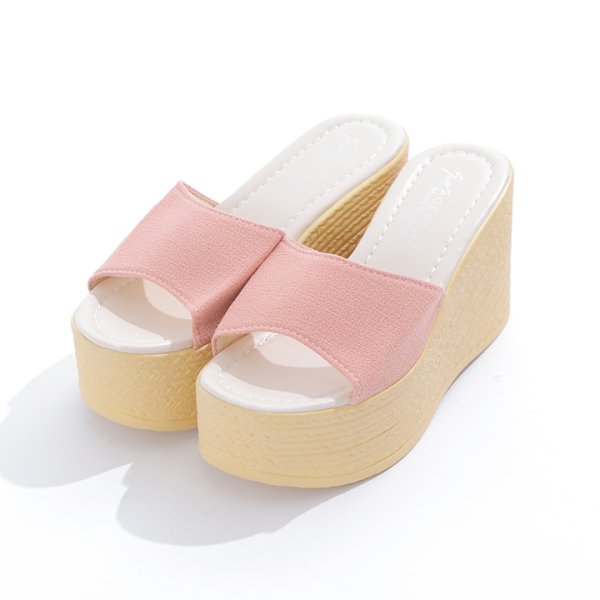 画像4: 【即日発送】【水着小物：ビーチサンダル】シンプルウェッジサンダル[YMT]