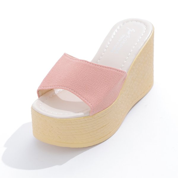 画像5: 【即日発送】【水着小物：ビーチサンダル】シンプルウェッジサンダル[YMT]