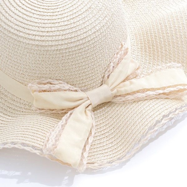 画像6: 【即日発送】【ビキニ】【水着小物：帽子】リボン付きフリルストローハット[FB01]