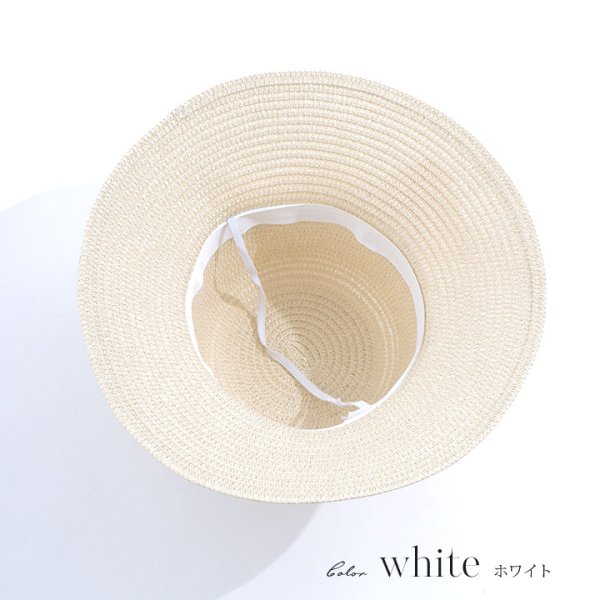 画像3: 【即日発送】【ビキニ】【水着小物：帽子】リボン付きシンプルストローハット[YMT]