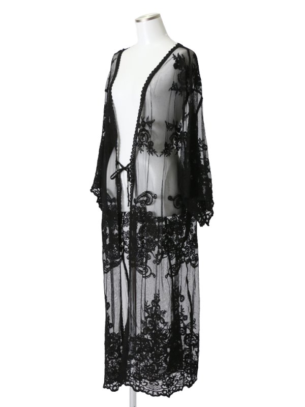 画像20: 【即日発送】【ビキニ】【水着小物：カーディガン】ロングスリーブレースカーディガン[YMT]