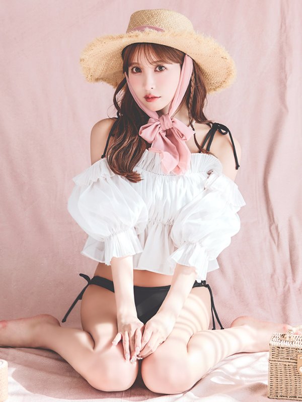 画像39: 【即日発送】【ビキニ】【水着】ショルダー紐シンプルビキニ 2点セット（MG-K018）[YMT]