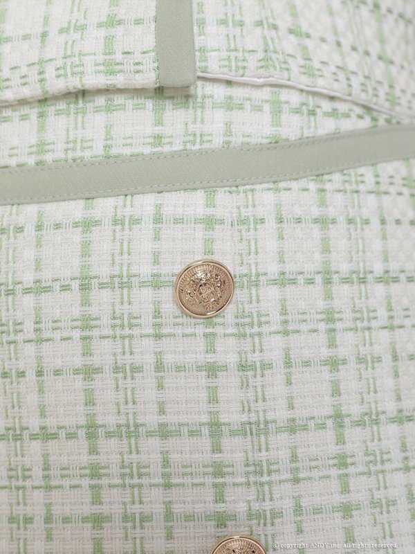 画像13: 【an ANDY Fashion Press 13 COLLECTION 01】チェックツイード/ ジャケット風/ ノースリーブ/ ラインデザイン/ セットアップ/ Aライン/ フレア/ プリーツ/ ミニドレス/ キャバドレス[OF05]