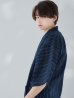 画像13: 【即日発送】【メンズ甚平】ネイビー地に白縞模様甚平  【甚平・下駄セット】[YMT]