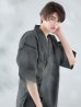 画像2: 【即日発送】【メンズ甚平】ダークグレー甚平【甚平2点セット 甚平/下駄】[YMT] (2)