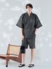画像4: 【即日発送】【メンズ甚平】ダークグレー甚平【甚平2点セット 甚平/下駄】[YMT]