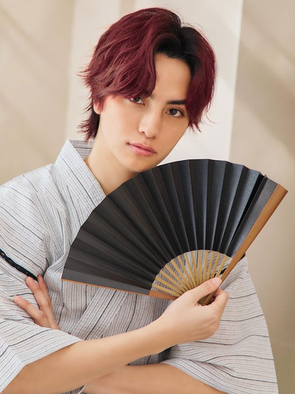 画像5: 【即日発送】【メンズ甚平】白地に黒縞模様甚平【甚平2点セット 甚平/下駄】 [YMT]