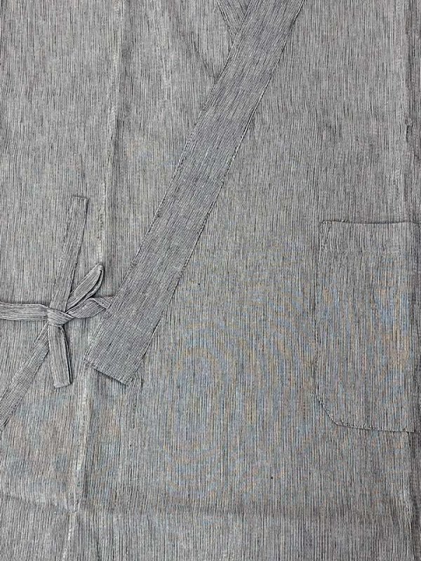 画像6: 【即日発送】【メンズ甚平】グレー地に縞模様甚平【甚平2点セット 甚平/下駄】[YMT]