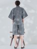 画像5: 【即日発送】【メンズ甚平】グレー地に縞模様甚平【甚平・下駄セット】[YMT]