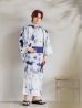 画像2: 【即日発送！】【メンズ浴衣】ブルー絞り柄タイダイ浴衣【浴衣・帯・下駄セット】 OBI-MS-002-wk-1-BL [YMT] (2)