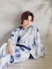 画像13: 【即日発送！】【メンズ浴衣】ブルー絞り柄タイダイ浴衣【浴衣・帯・下駄セット】 OBI-MS-002-wk-1-BL [YMT]