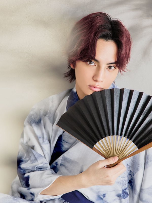 画像14: 【即日発送！】【メンズ浴衣】ブルー絞り柄タイダイ浴衣【浴衣３点セット 浴衣/帯/下駄】[YMT]