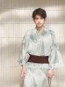 画像5: 【即日発送！】【メンズ浴衣】カーキグリーン幾何学的模様浴衣【浴衣・帯・下駄セット】 OBI-MS-002-wk-4-WR [YMT]