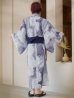 画像16: 【即日発送！】【メンズ浴衣】くすみブルーグレーモザイク柄浴衣【浴衣・帯・下駄セット】OBI-MS-002-wk-3-NV [YMT]