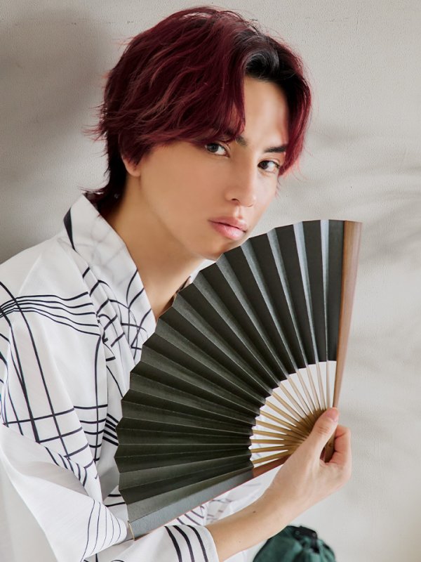 画像9: 【即日発送！】【メンズ浴衣】ホワイト×ブラック線画浴衣【浴衣３点セット 浴衣/帯/下駄】[YMT]