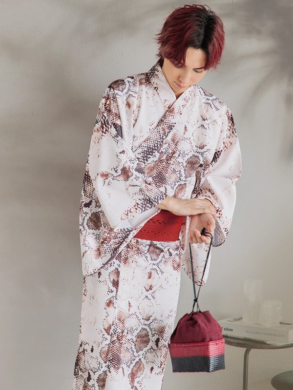 画像13: 【即日発送！】【メンズ浴衣】パイソン柄浴衣【浴衣３点セット 浴衣/帯/下駄】[YMT]