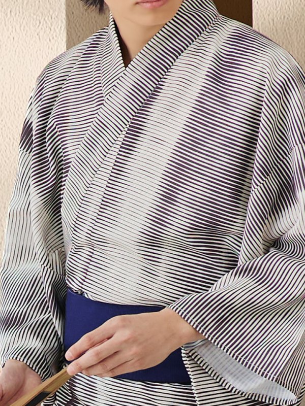 画像14: 【即日発送！】【メンズ浴衣】シンプルアート浴衣【浴衣３点セット 浴衣/帯/下駄】[YMT]