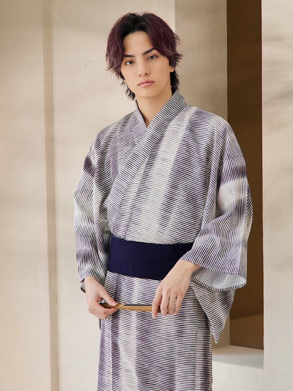 画像8: 【即日発送！】【メンズ浴衣】シンプルアート浴衣【浴衣３点セット 浴衣/帯/下駄】[YMT]