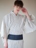 画像3: 【即日発送】【メンズ浴衣】白地にトリコロールカラーのストライプ紳士浴衣【浴衣・帯・下駄セット】（OBI-MS-001-ok-1-NV）[YMT]