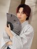 画像17: 【即日発送】【メンズ浴衣】白地にトリコロールカラーのストライプ紳士浴衣【浴衣・帯・下駄セット】 OBI-MS-001-ok-1-NV [YMT]