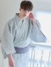 画像11: 【即日発送】【メンズ浴衣】清涼感あふれるしじら織ストライプ紳士浴衣【浴衣・帯・下駄セット】（OBI-MS-001-ok-3-GY）[YMT]