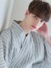 画像8: 【即日発送】【メンズ浴衣】清涼感あふれるしじら織ストライプ紳士浴衣【浴衣・帯・下駄セット】（OBI-MS-001-ok-3-GY）[YMT]