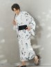 画像12: 【即日発送！】【メンズ浴衣】大理石×モノトーンフェザー浴衣【浴衣３点セット 浴衣/帯/下駄】OBI-MS-001-ok-1-NV [YMT]