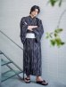 画像9: 【即日発送】モザイクアート×ストライプ浴衣 OBI-MS-001-ok-5-W / GETA-MS-32-ok-1-B / [/YMT]