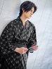 画像8: 【予約 / 5月中旬発送予定】ブラック矢羽線画紳士浴衣 OBI-MS-002-wk-2-BxGY / GETA-MS-32-ok-2-GY / [yog/YMT]