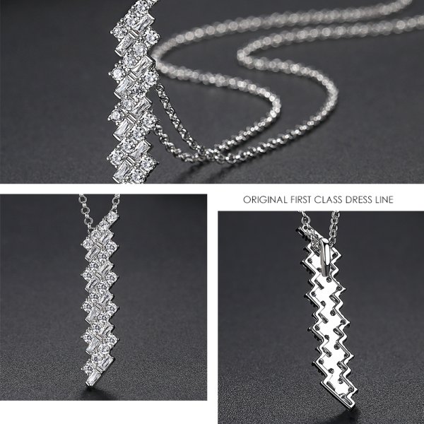 画像11: 【アクセサリー：ネックレス】【ANGEL R/エンジェルアール】ライトニング型ラグジュアリーラインストーンネックレス[OF02-U]