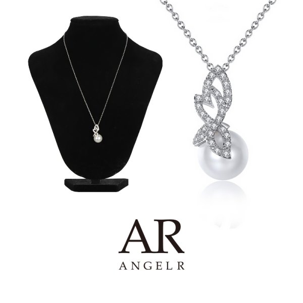 画像9: 【アクセサリー：ネックレス】【ANGEL R/エンジェルアール】リーフモチーフパールラグジュアリーラインストーンネックレス[OF02-U]