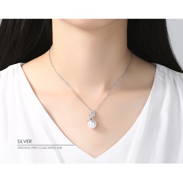 画像10: 【アクセサリー：ネックレス】【ANGEL R/エンジェルアール】リーフモチーフパールラグジュアリーラインストーンネックレス[OF02-U]