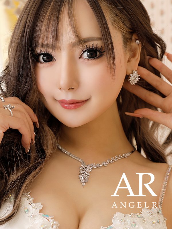 画像1: 【アクセサリー：セット】【ANGEL R/エンジェルアール】アシンメトリードロップビジューネックレス＆ピアスセット[OF02]