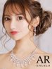 画像1: 【アクセサリー：セット】【ANGEL R/エンジェルアール】ラインフラワーストーンネックレス＆ピアスセット[OF02] (1)