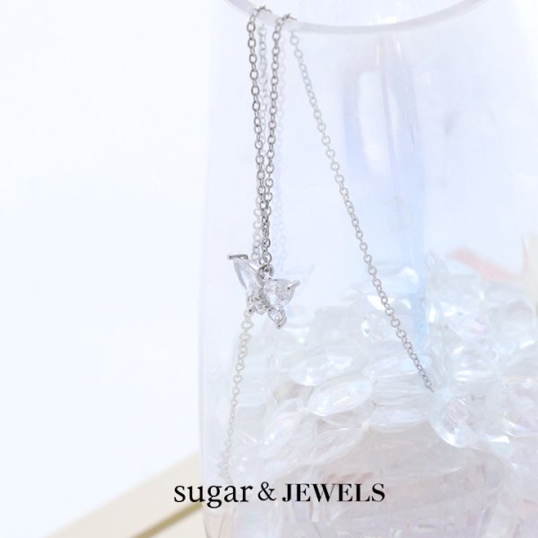 画像1: 【アクセサリー：ネックレス】シルバーバタフライモチーフネックレス【1カラー】[OF08] NE306