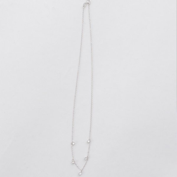 画像3: 【アクセサリー：ネックレス】5連ビジューシルバーネックレス【1カラー】[OF02]
