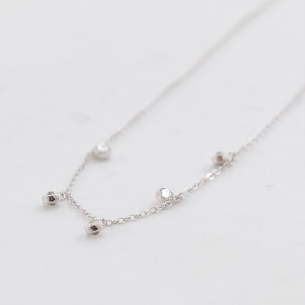 画像4: 【アクセサリー：ネックレス】5連ビジューシルバーネックレス【1カラー】[OF02]