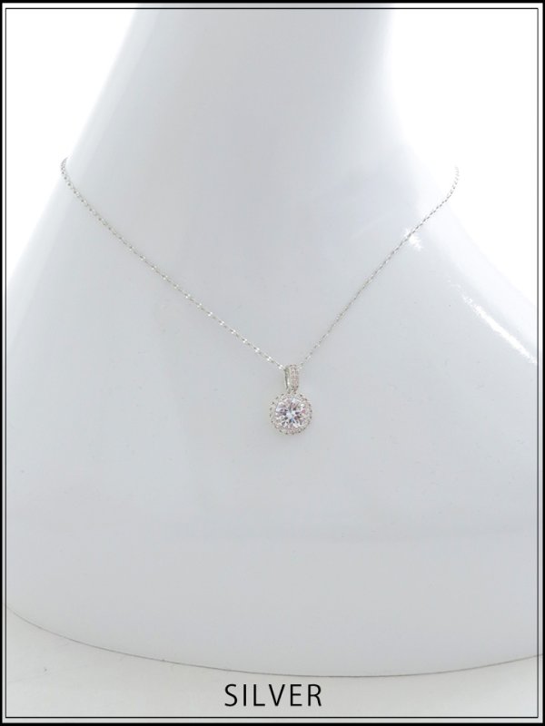 画像2: 【アクセサリー：ネックレス】ラウンドストーンネックレス【1カラー】[OF03]