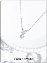 【アクセサリー：ネックレス】バタフライドロップビジューネックレス【1カラー】[OF02]【YN】