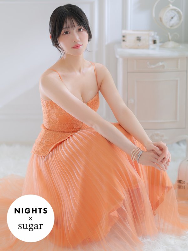 オレンジ　モデル：南柚子　身長：163cm　着用サイズ：Sサイズ
